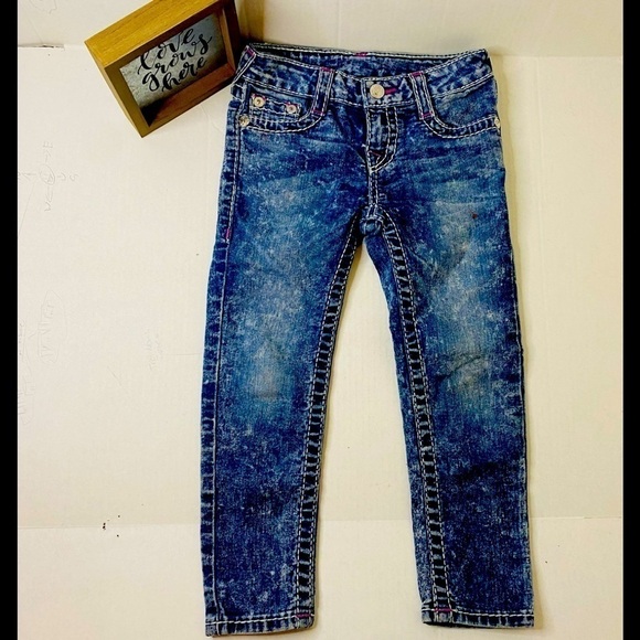 True Religion Little Girls Skinny Jeans Sz: 4 - Picture 1 of 8